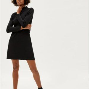 EVERLANE - Cotton Mockneck Dress - Gray